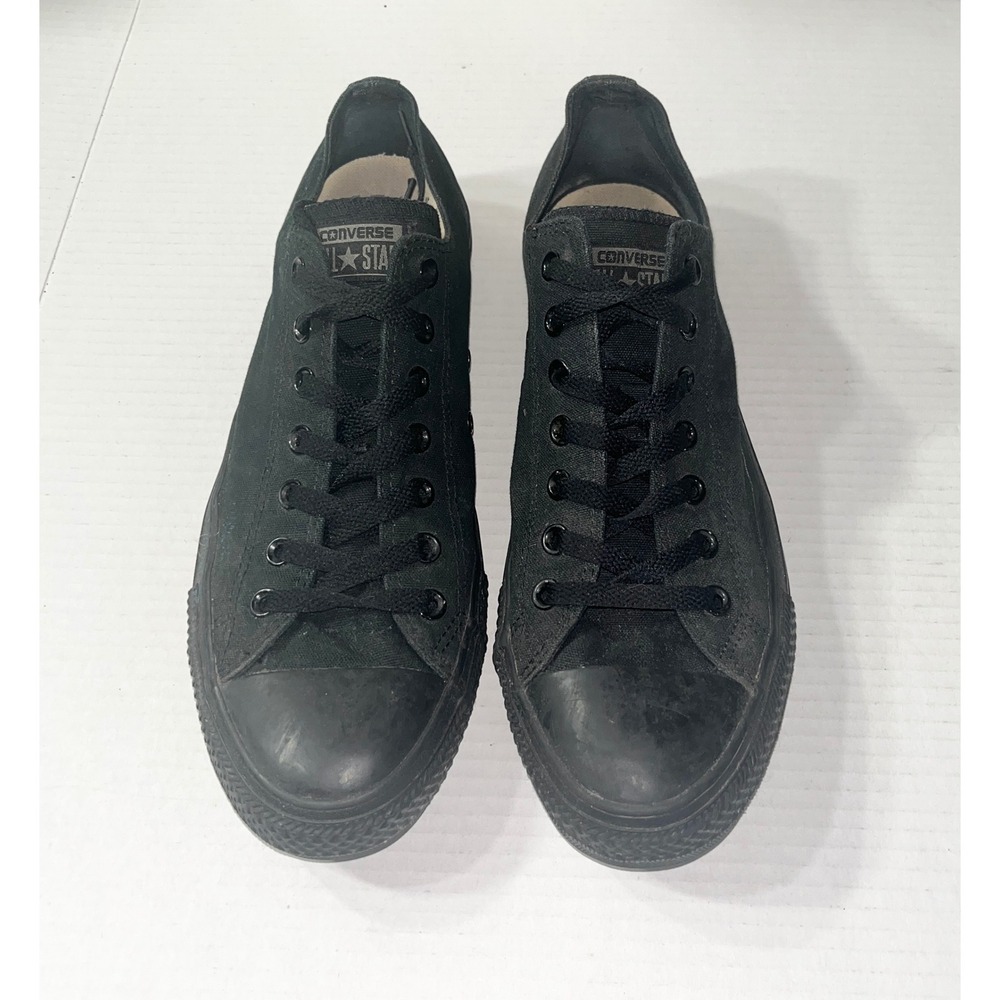 Converse Chuck Taylor All Star Sneakers Mens 12 Triple Black Low Top Monochrome